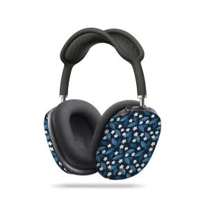 Dark Blue Summer Leafs AirPods Max Case Universal Carry Holder Stylish Carry Option