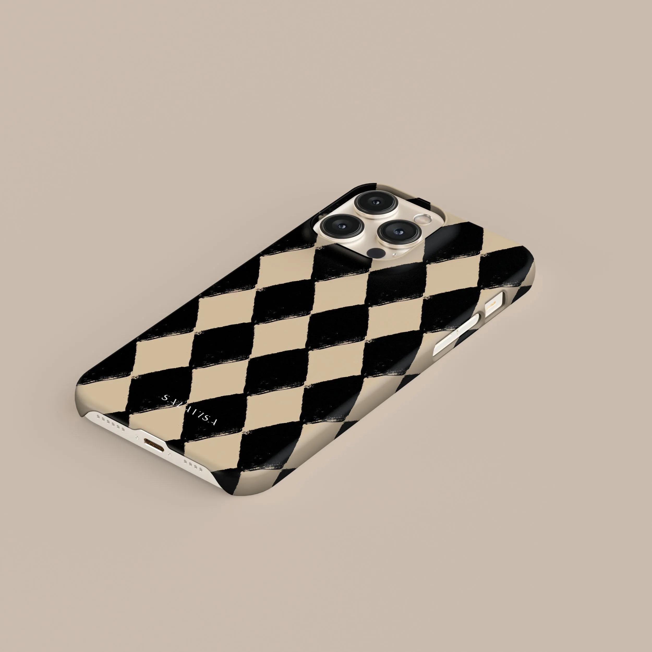 Transparent Look Phone Accessory Diamond Chess Phone Case