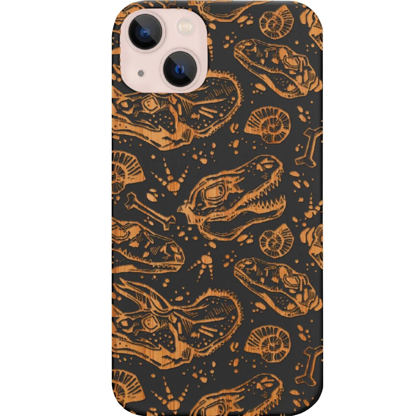 Dinosaur Fossil - Engraved Phone Case Hybrid Surface Layer Shockproof Corners