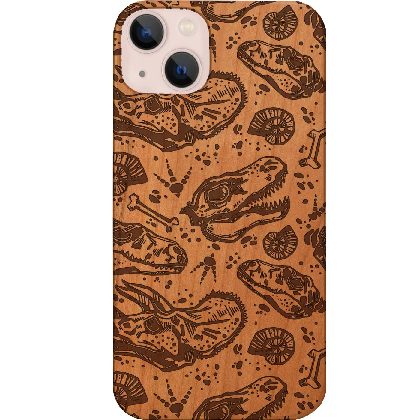 Dinosaur Fossil - Engraved Phone Case Hybrid Pattern Design