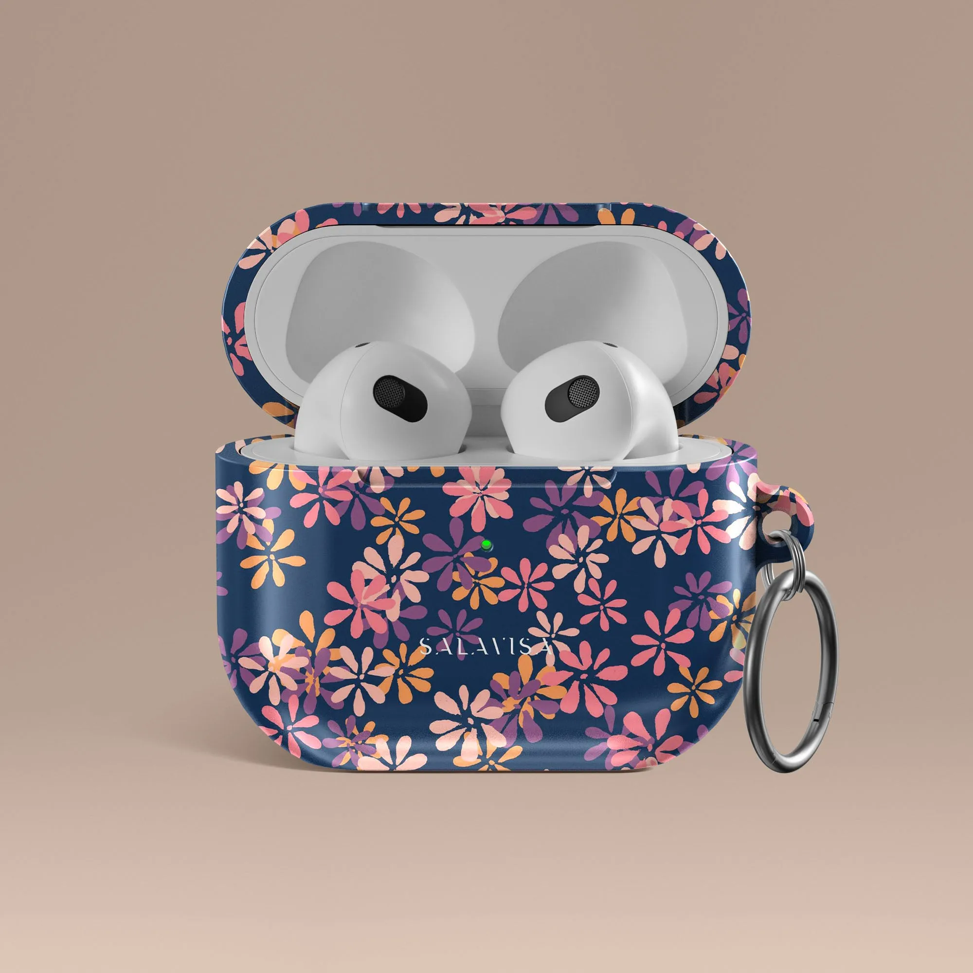 Ditsy Spring AirPods Case lightweight neon ergonomic silicone airpods case