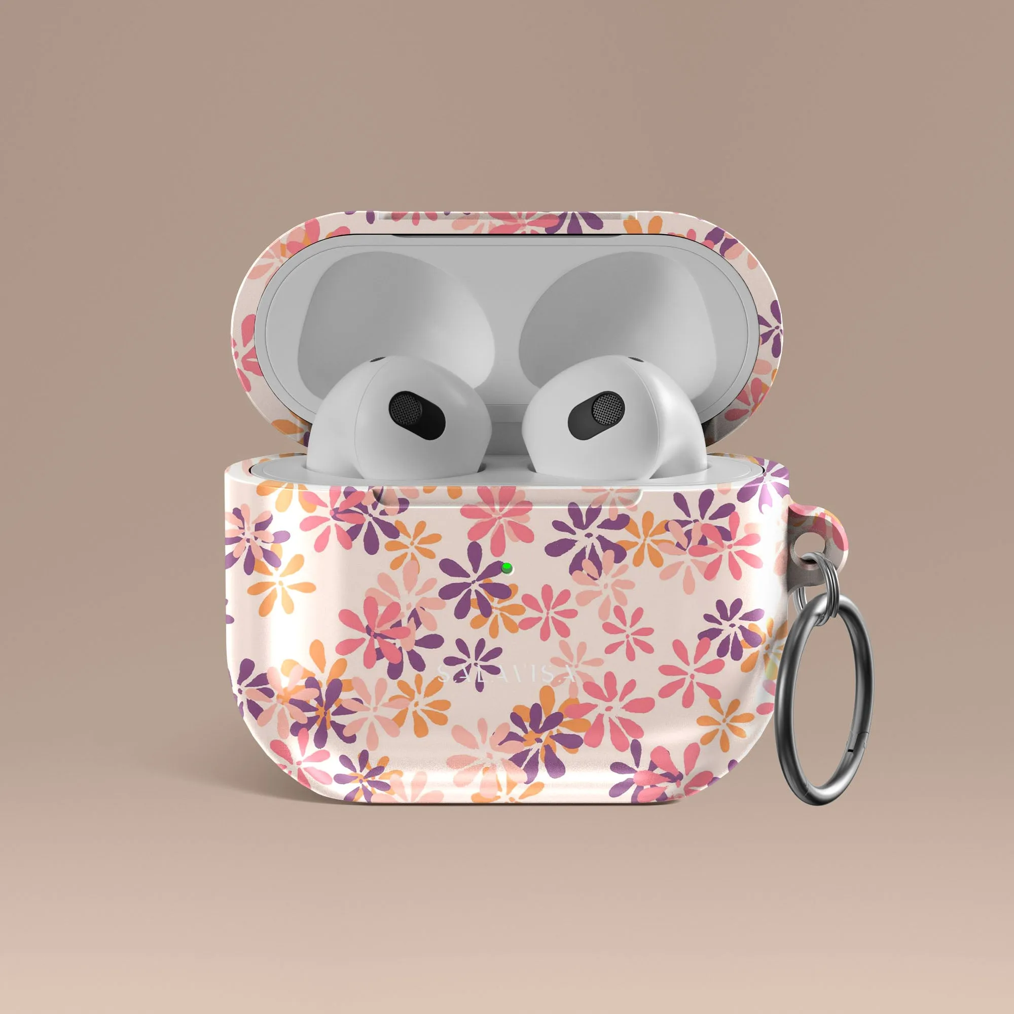 Modern Gadget Texture fashion ergonomic commuter leather case Ditsy Summer AirPods Case