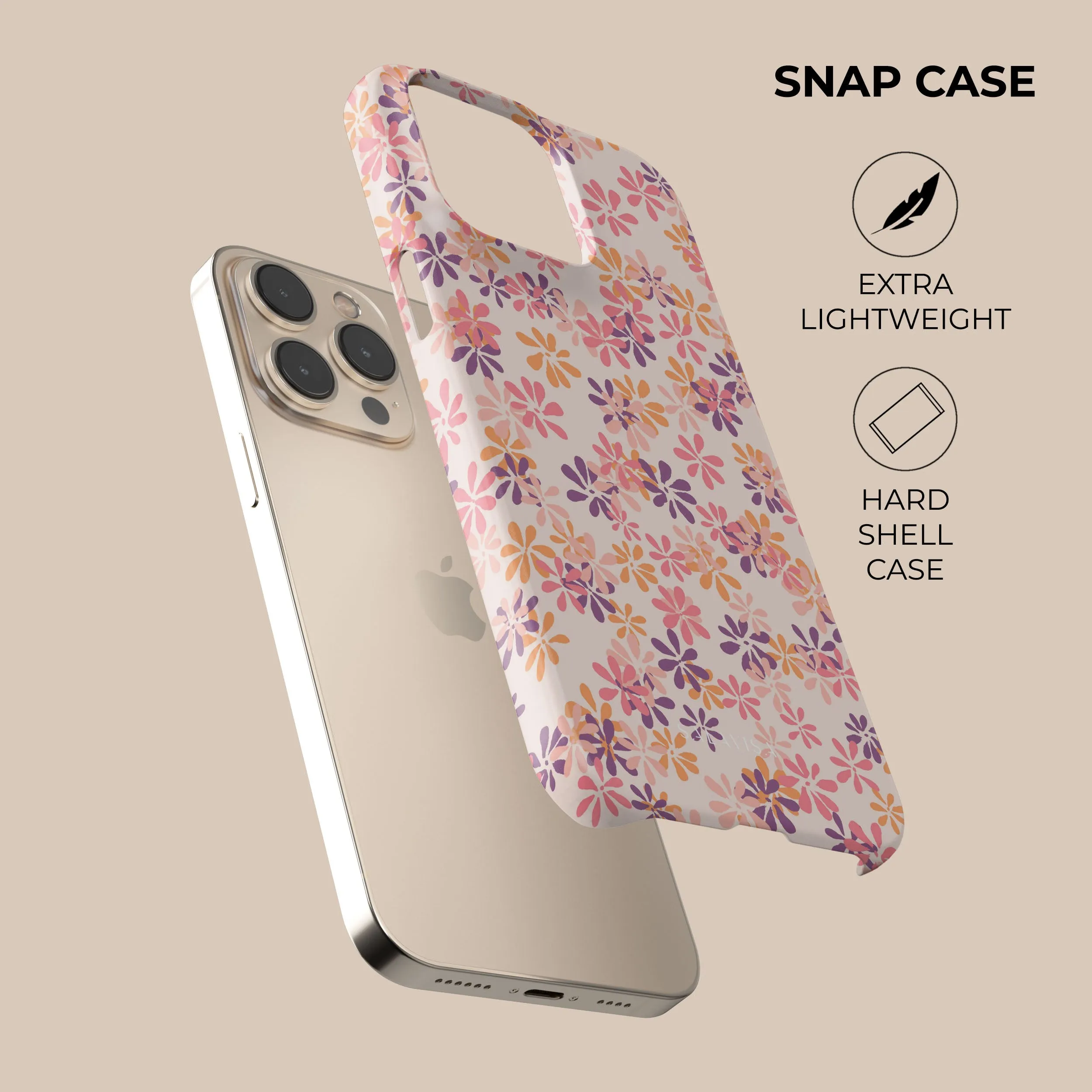Ditsy Summer Phone Case Hybrid Edge Finish