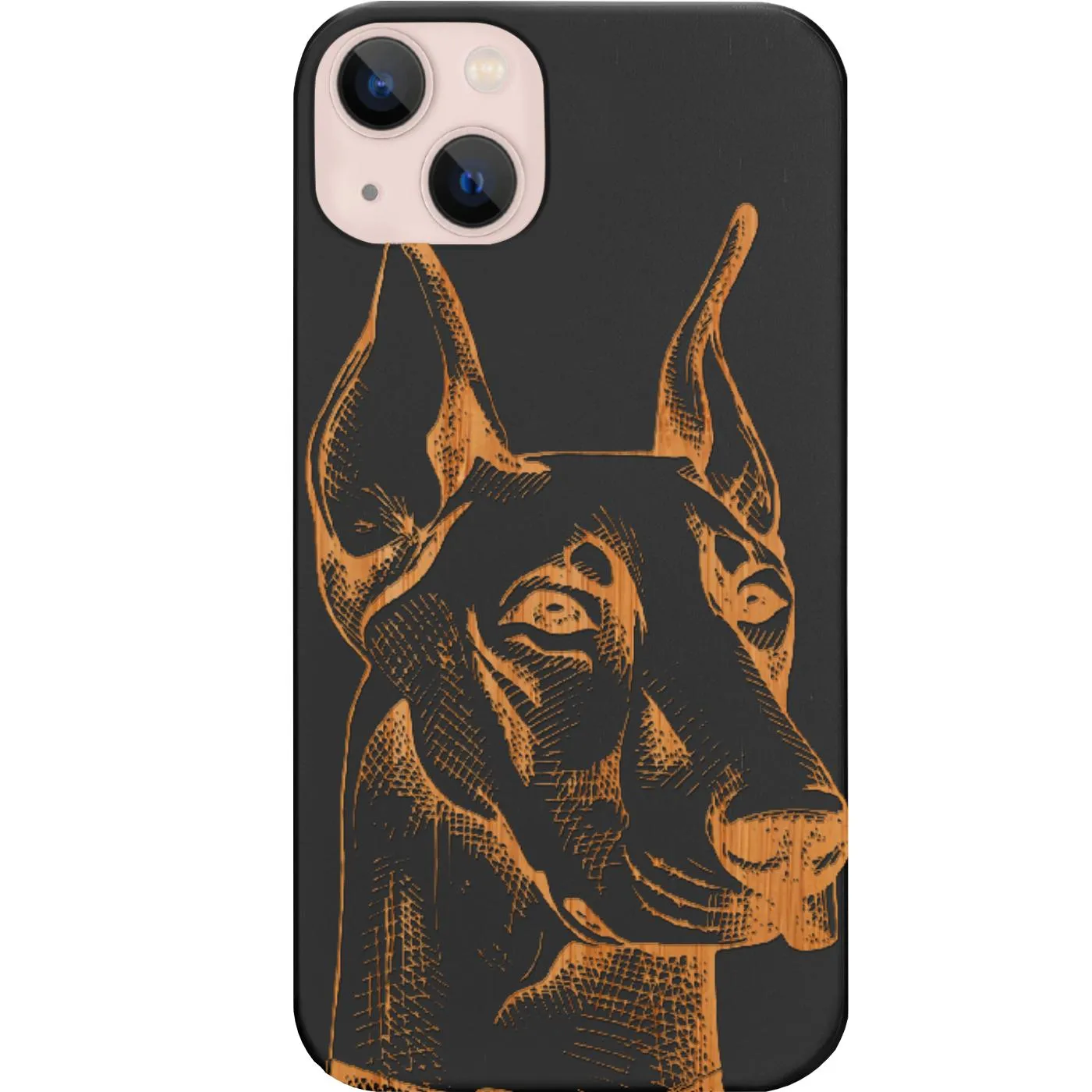 High-End Detail Durable Edge Finish Doberman - Engraved Phone Case
