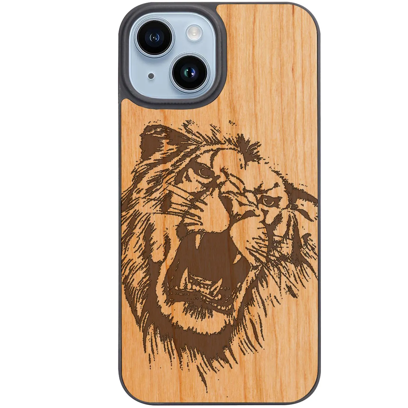 Soft touch layer Lion Face 6 - Engraved Phone Case