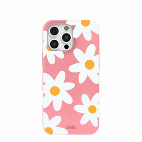 Luxury Pattern Bubblegum Pink Daisy iPhone 16 Pro Max Case