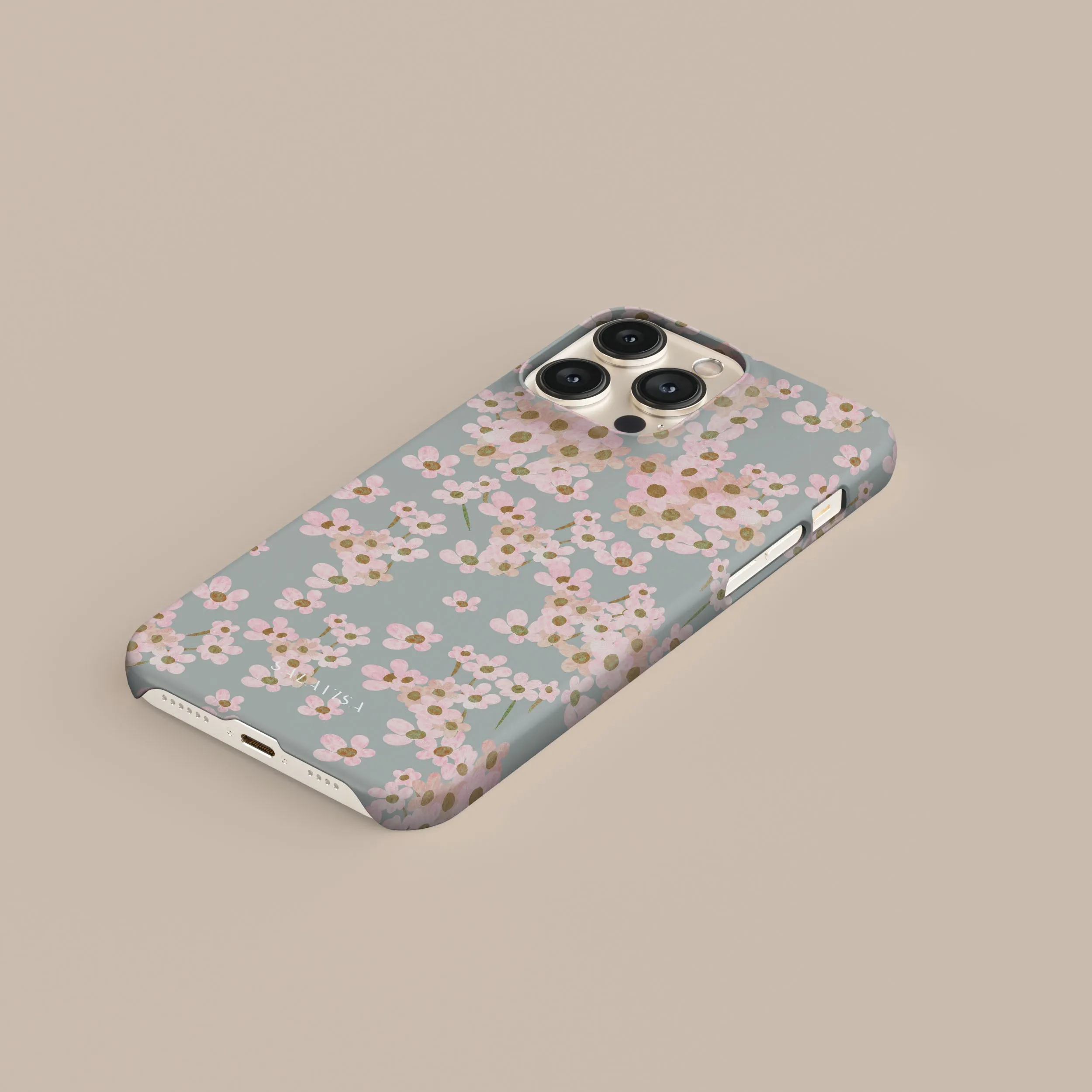 Old Ditsy Phone Case Durable Protection Layer Comfort Padding