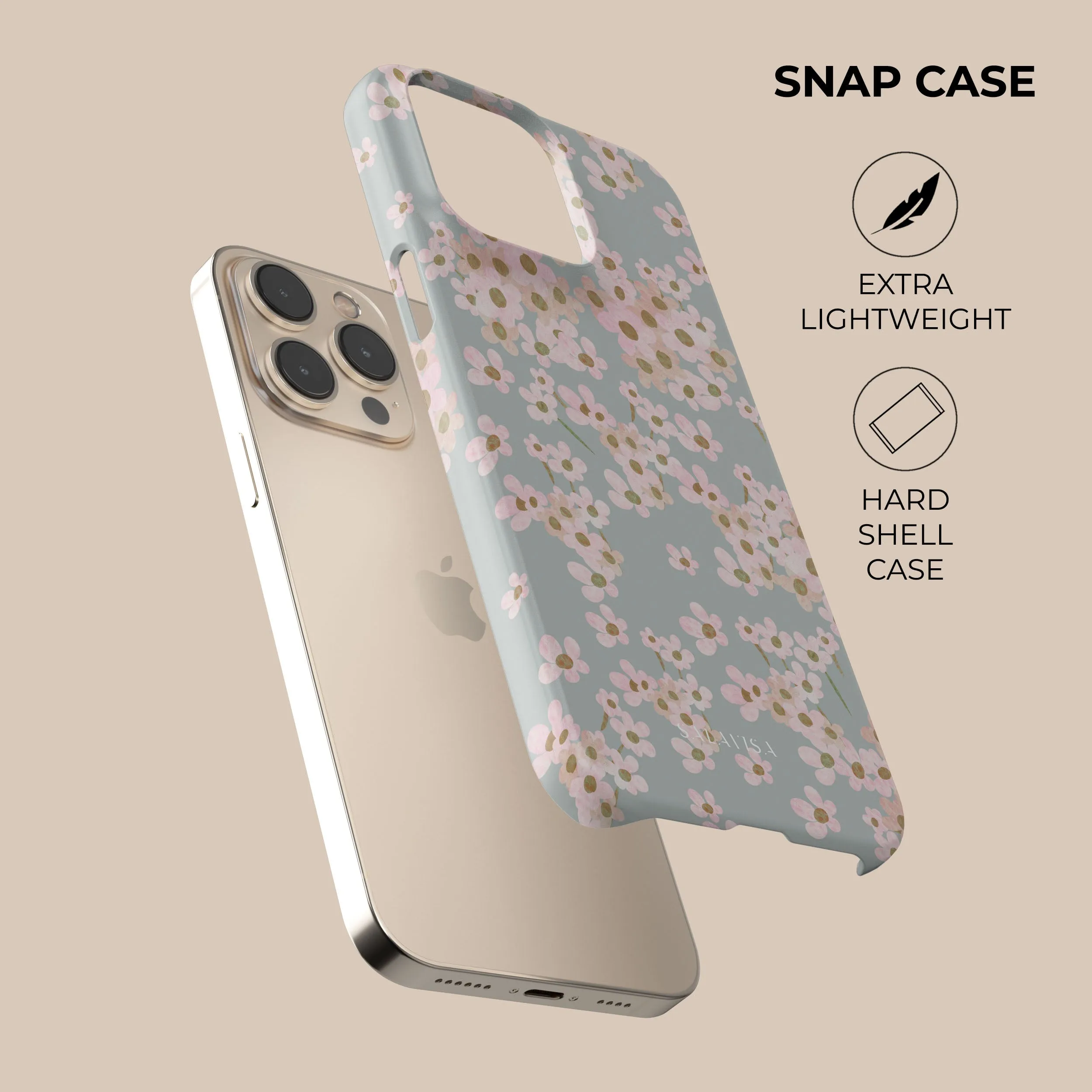 Old Ditsy Phone Case Comfort grip design Soft Surface Layer