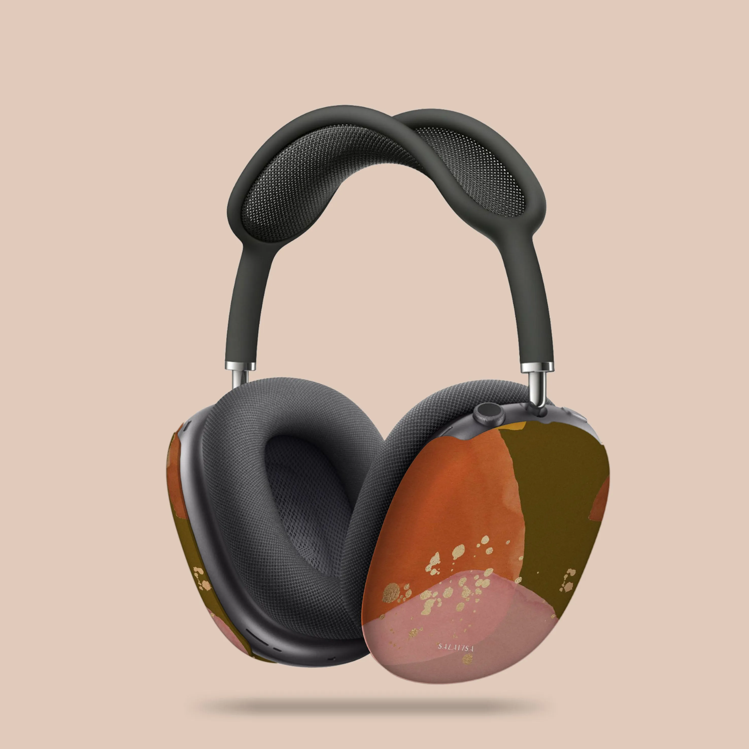 Olive Zen Watercolor AirPods Max Case Minimalist Silicone Holder