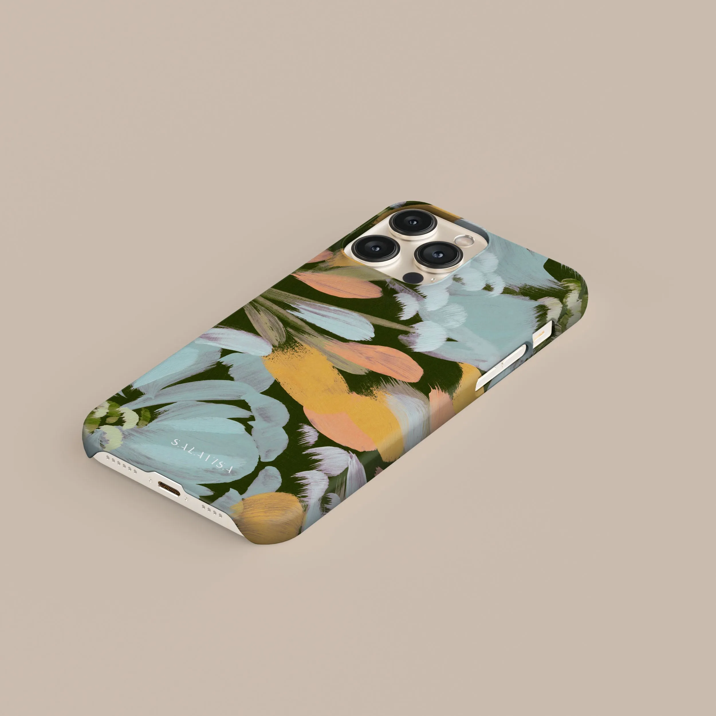 Flower Canvas Phone Case Minimal Edge Elegant Surface Texture