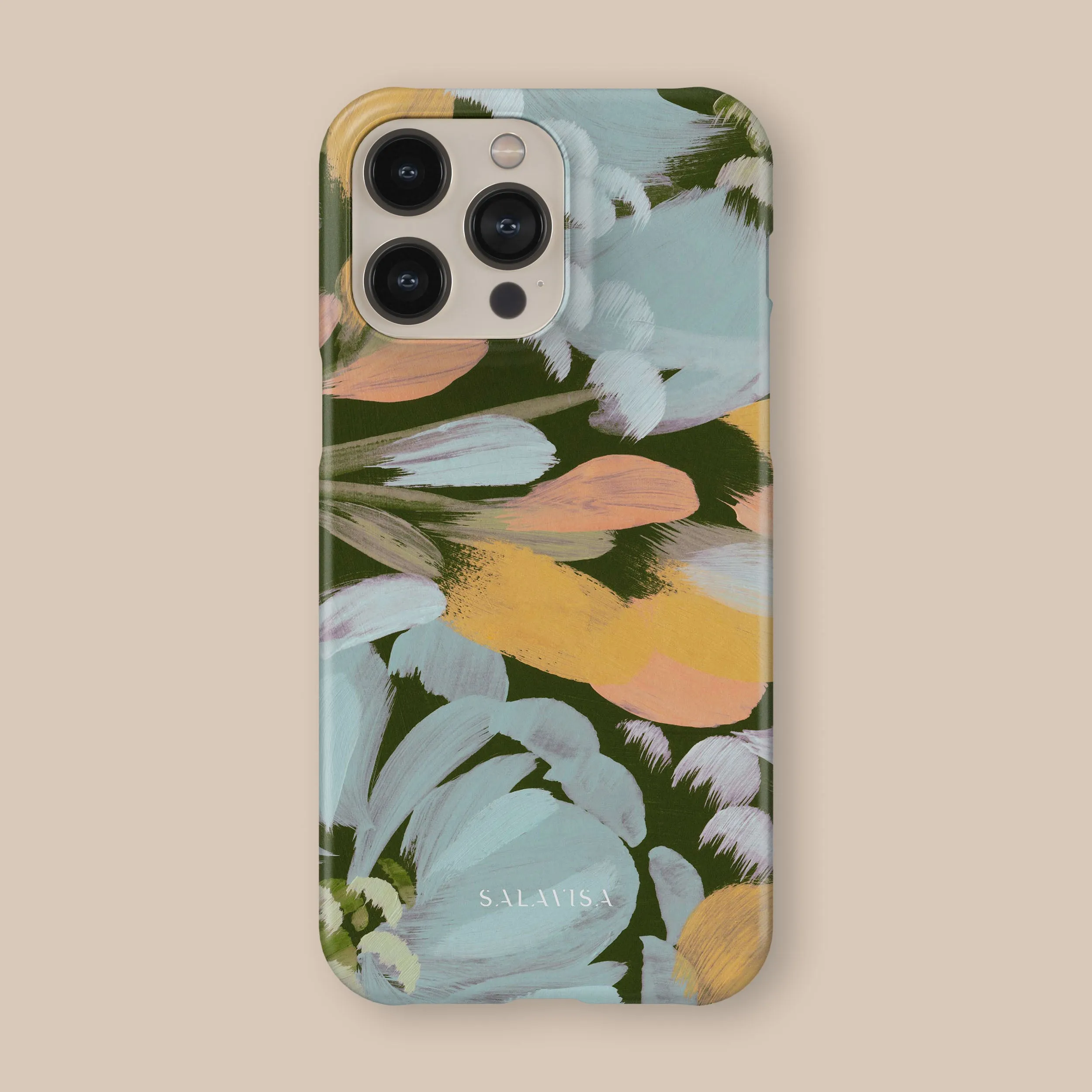 Non slip grip Flower Canvas Phone Case