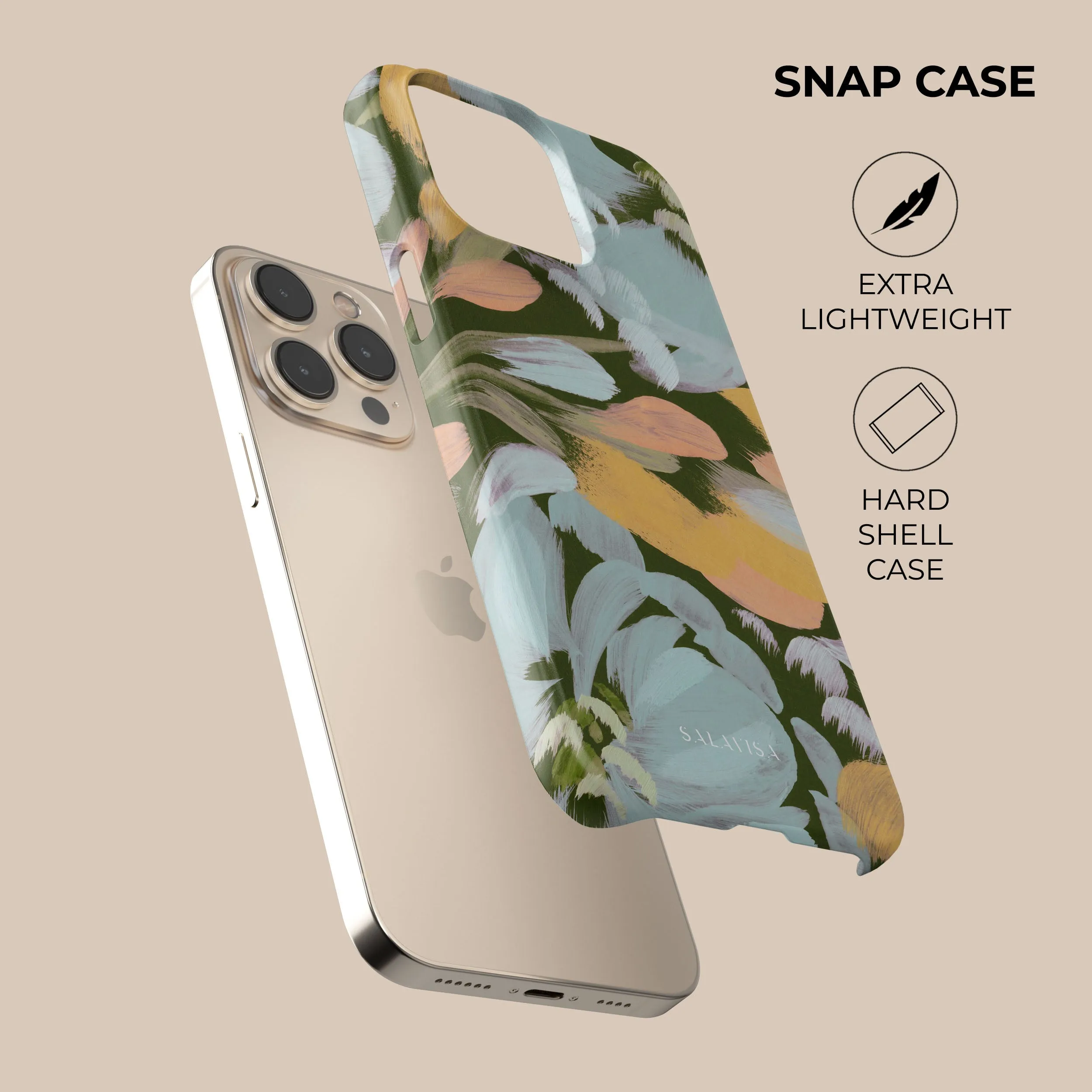 Everyday Comfort Flexible Surface Texture Flower Canvas Phone Case