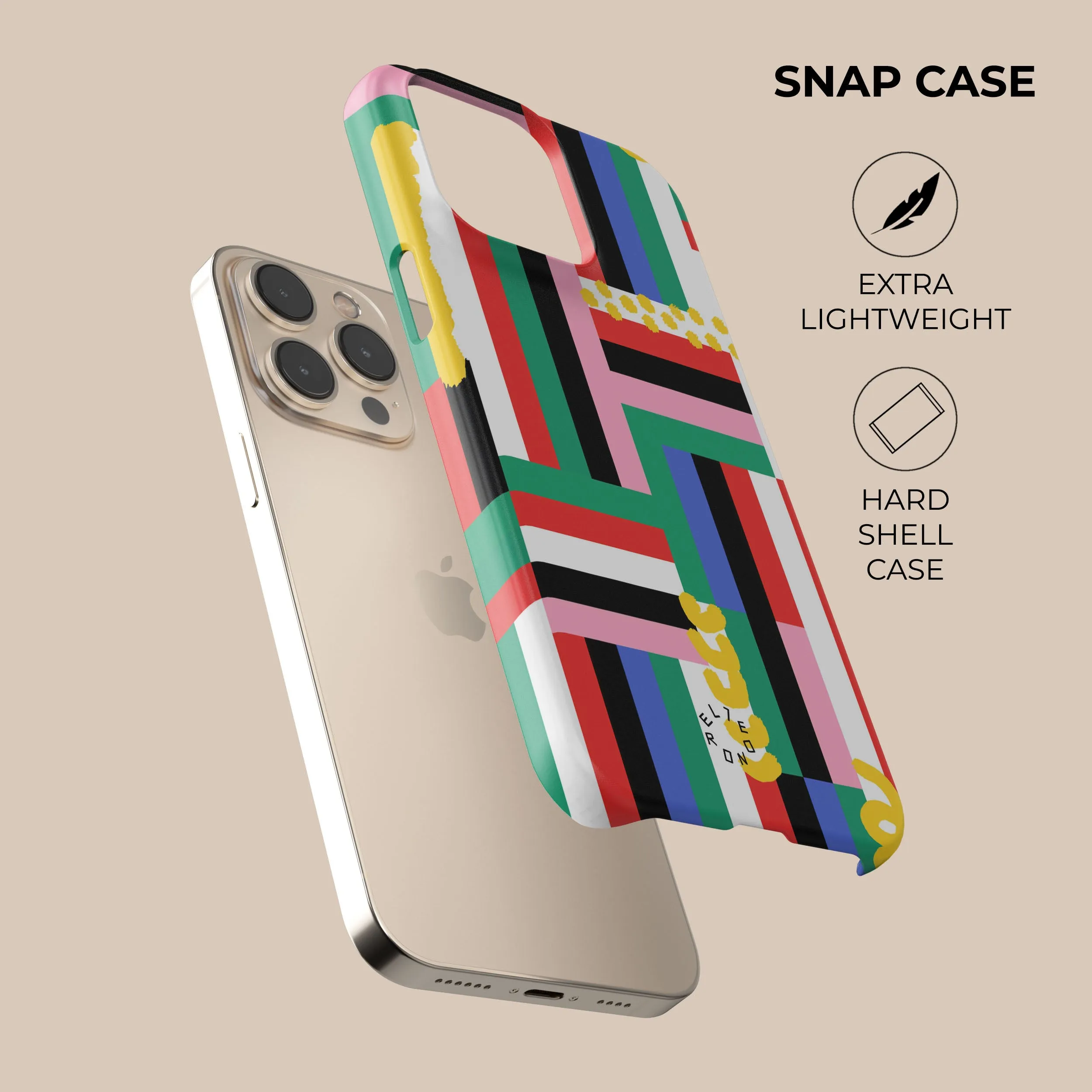 Anti Slip Lightweight Shell Stripe Fusion Phone Case