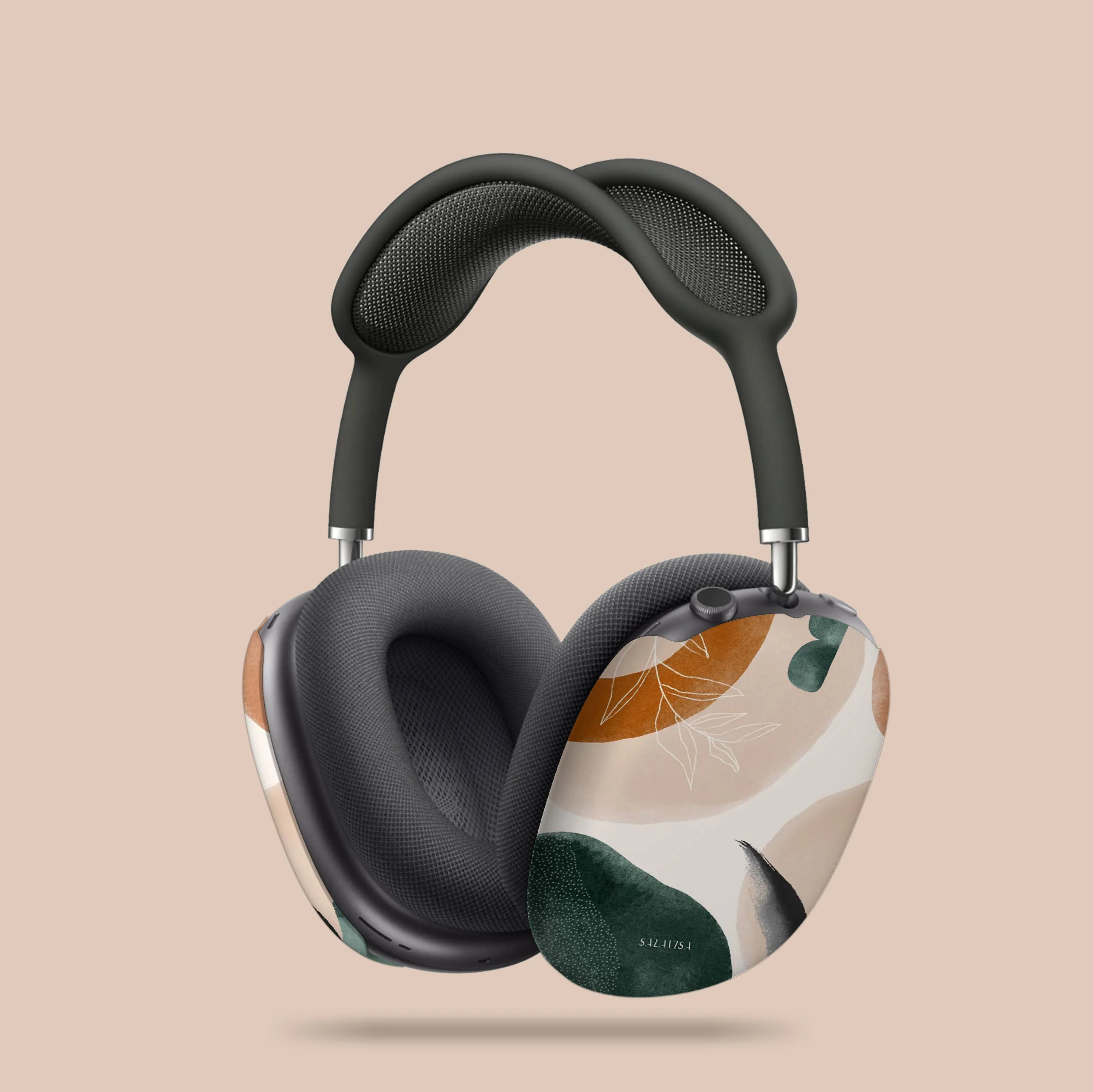 Modern Compact Case soft pastel commuter ergonomic airpods protector Green Pale AirPods Max Case