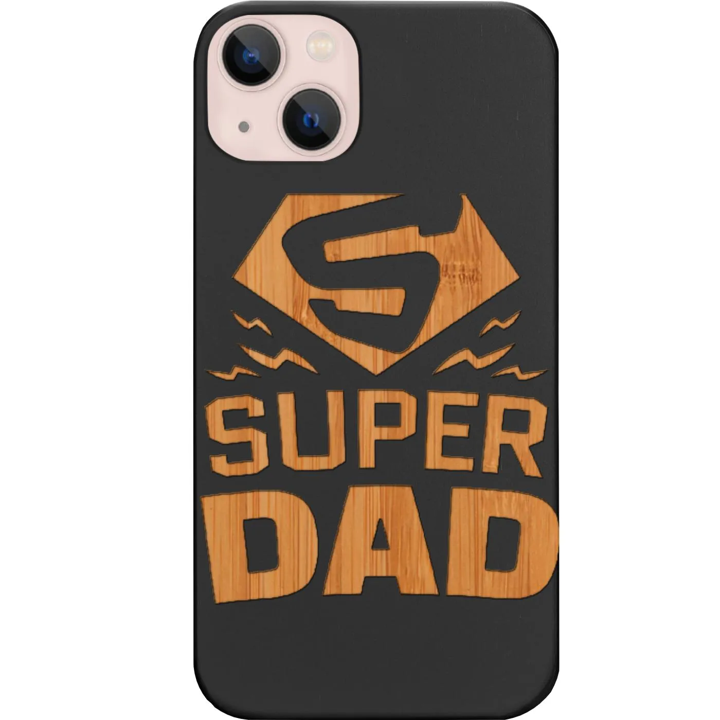 Flexible Build Form Protective Touch Super Dad - Engraved Phone Case