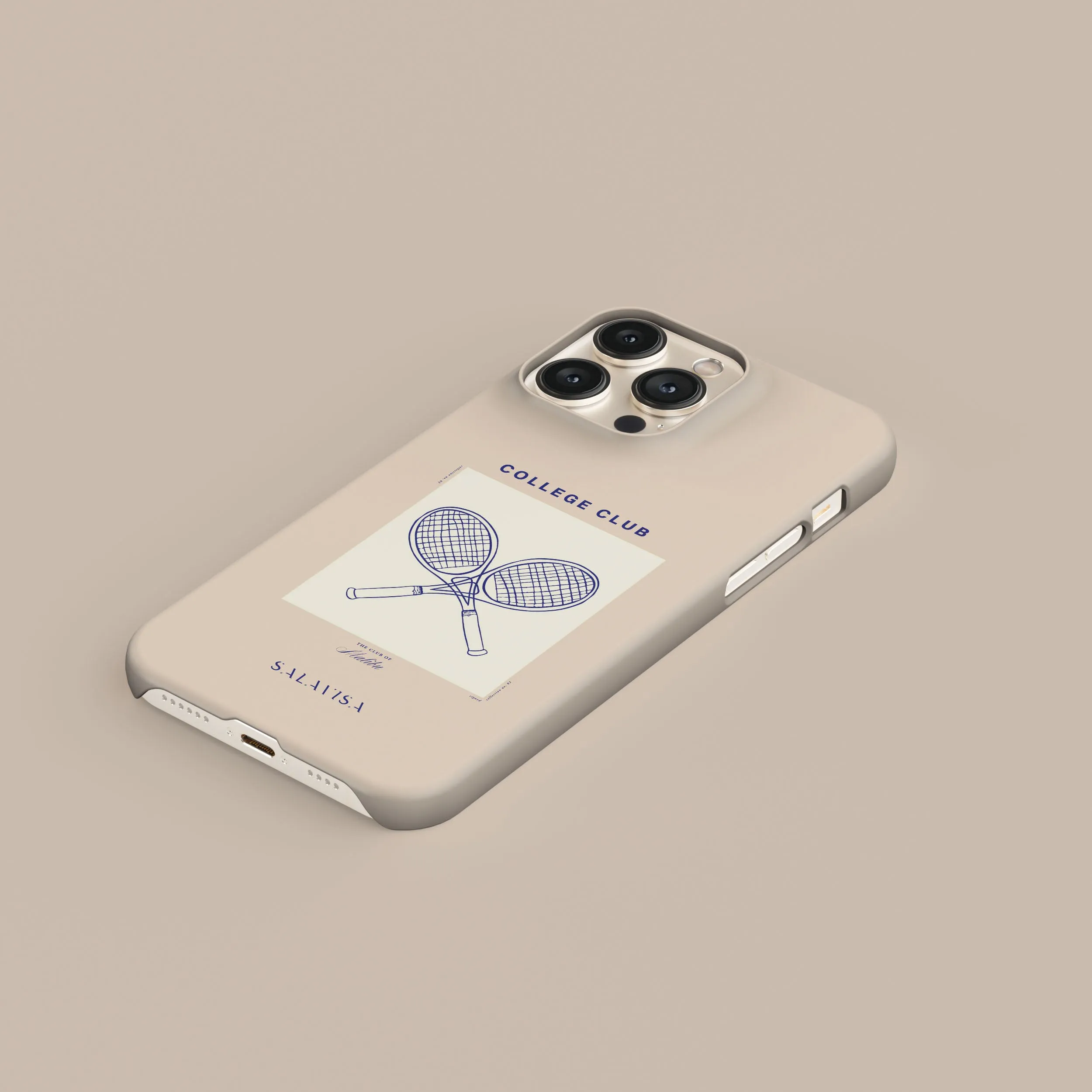 Beige Malibu Club Phone Case Tactile Buttons Tactile Feel