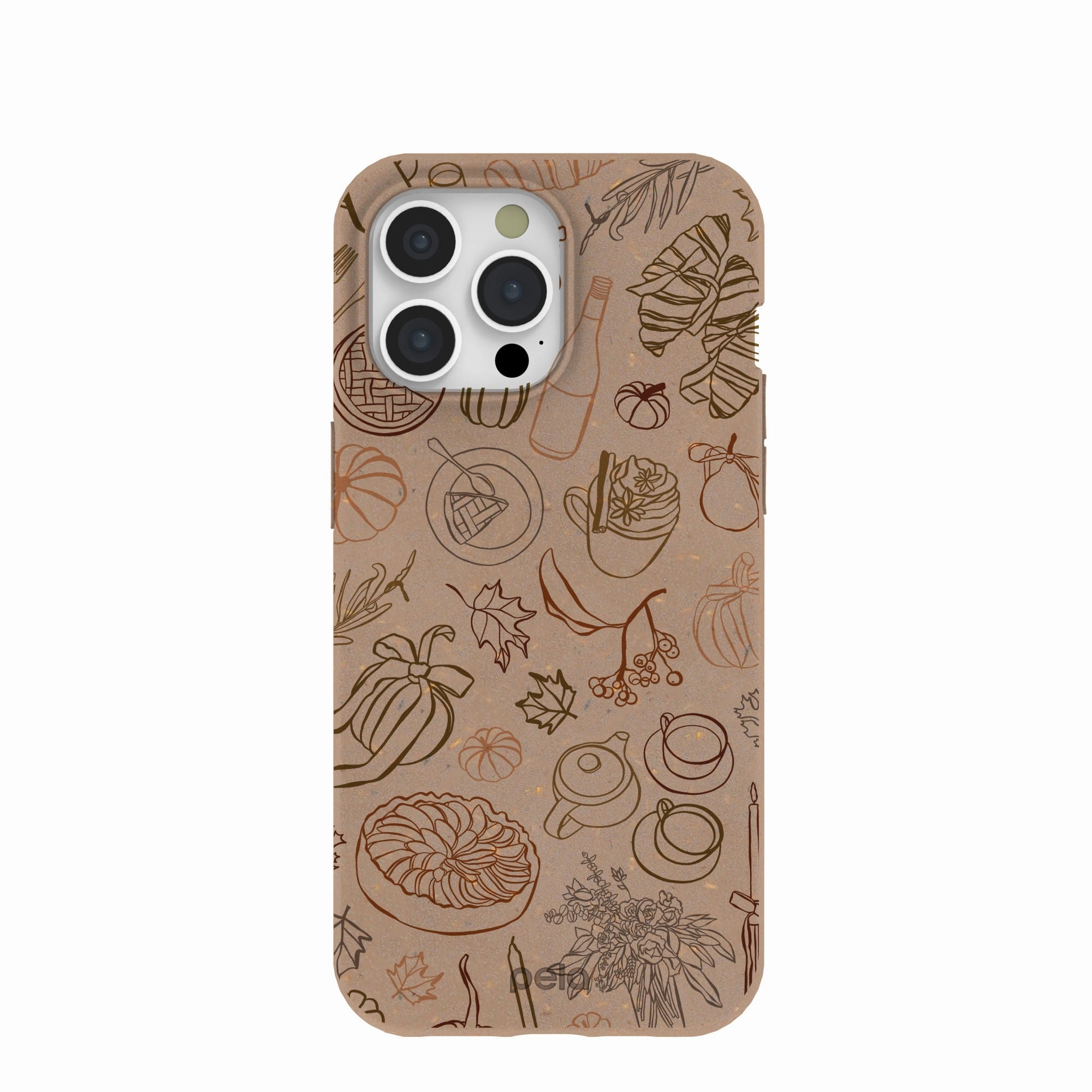 Matte Look Finish daily accessory Chocolate Brown Autumn Sweets iPhone 15 Pro Max Case