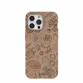 Matte Look Finish daily accessory Chocolate Brown Autumn Sweets iPhone 15 Pro Max Case