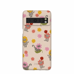 Edge Shield Lightweight Grip Seashell Flower Cats Google Pixel 8 Pro Case