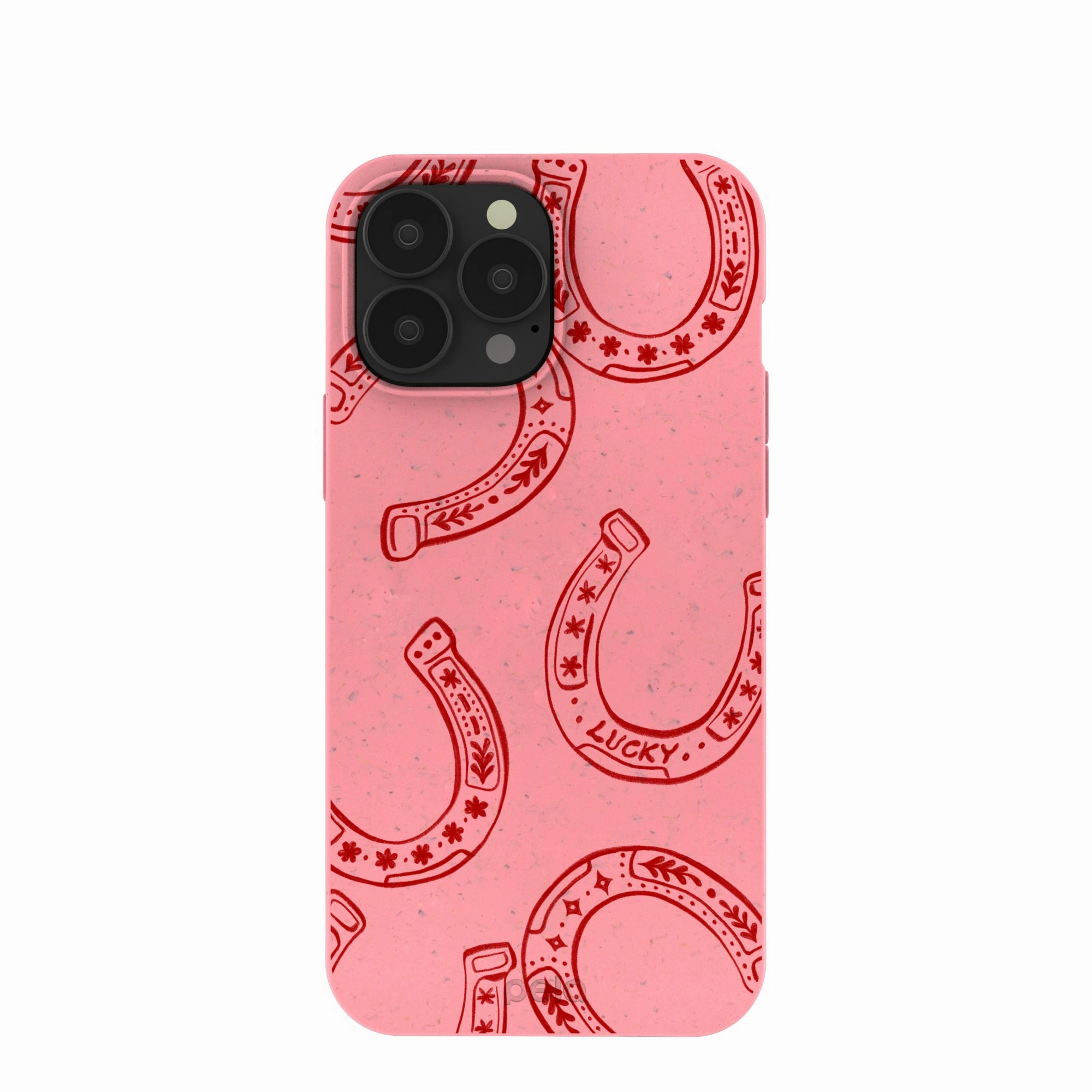 Sleek Form Bubblegum Pink Lucky Horseshoe iPhone 13 Pro Max Case