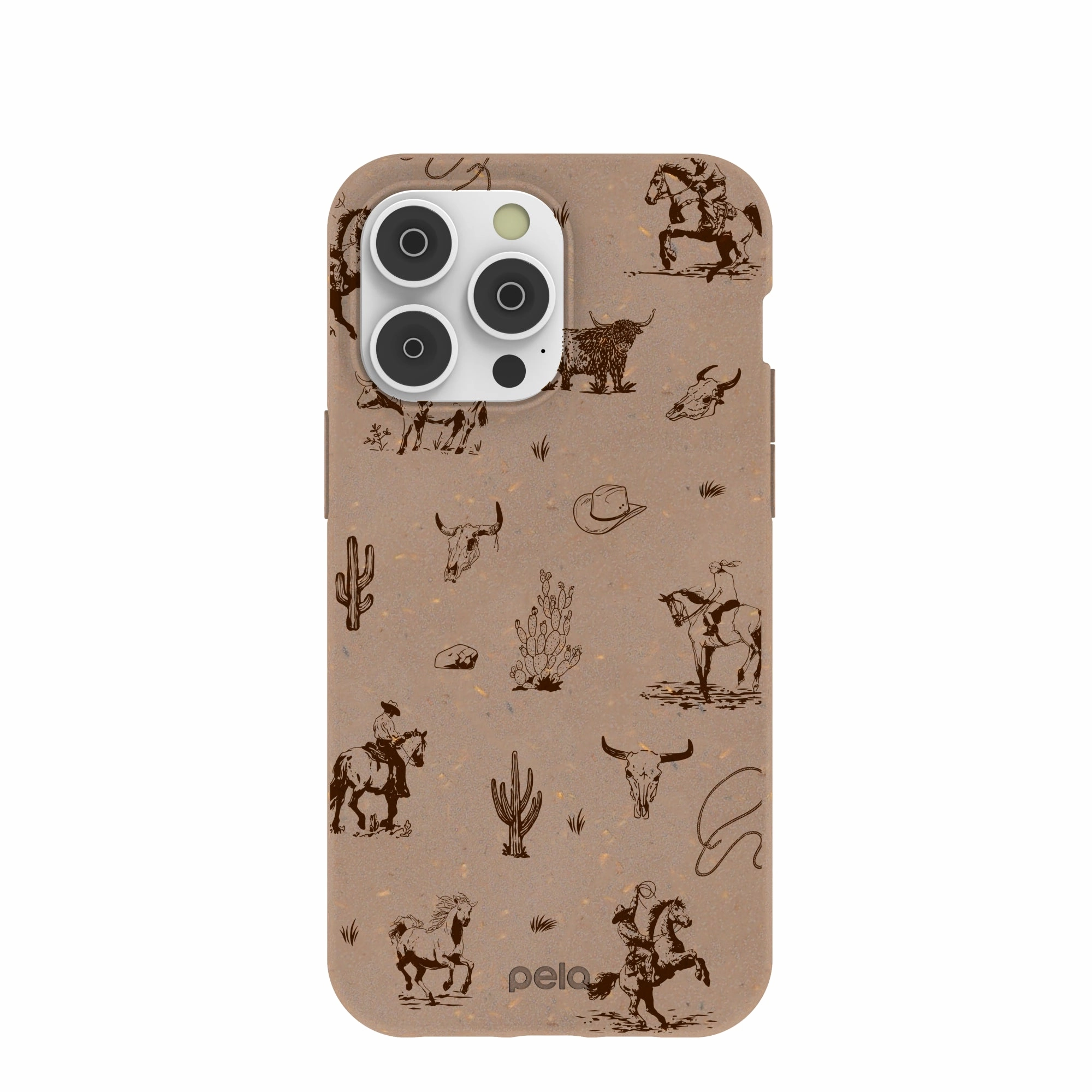 Chocolate Brown Wild Frontier iPhone 14 Pro Max Case Minimal Shield Texture