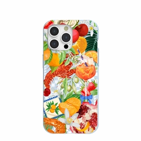 Powder Blue Mediterranean Summers iPhone 15 Pro Max Case Minimal Build Texture Drop Protection