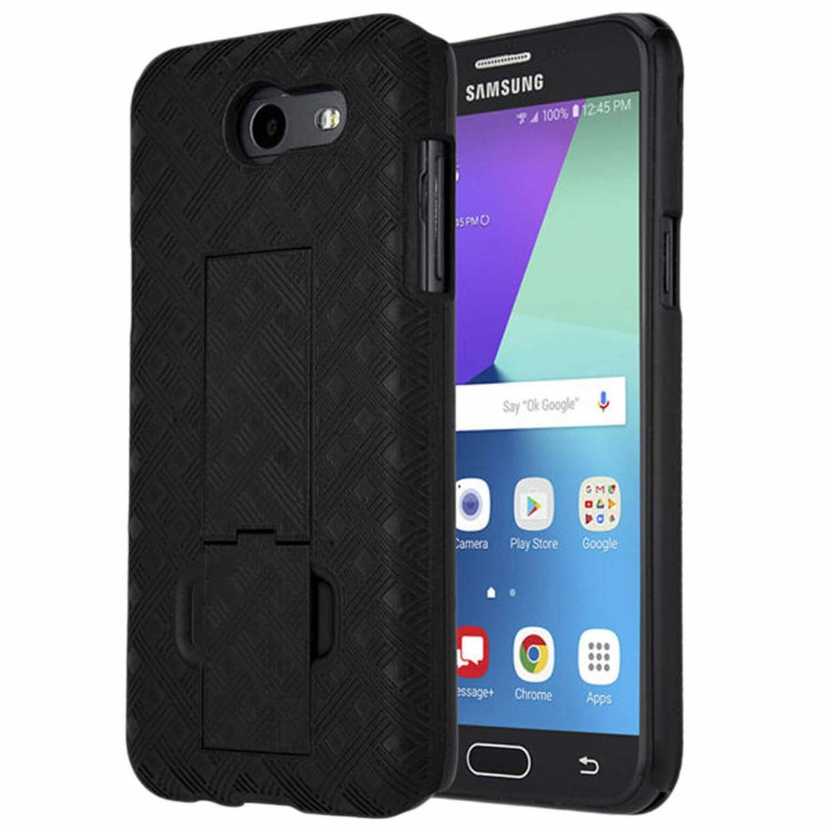 Samsung Galaxy J3 / J3 V (2nd Gen 2017) Belt Clip Holster Phone Case Premium Shield Office use