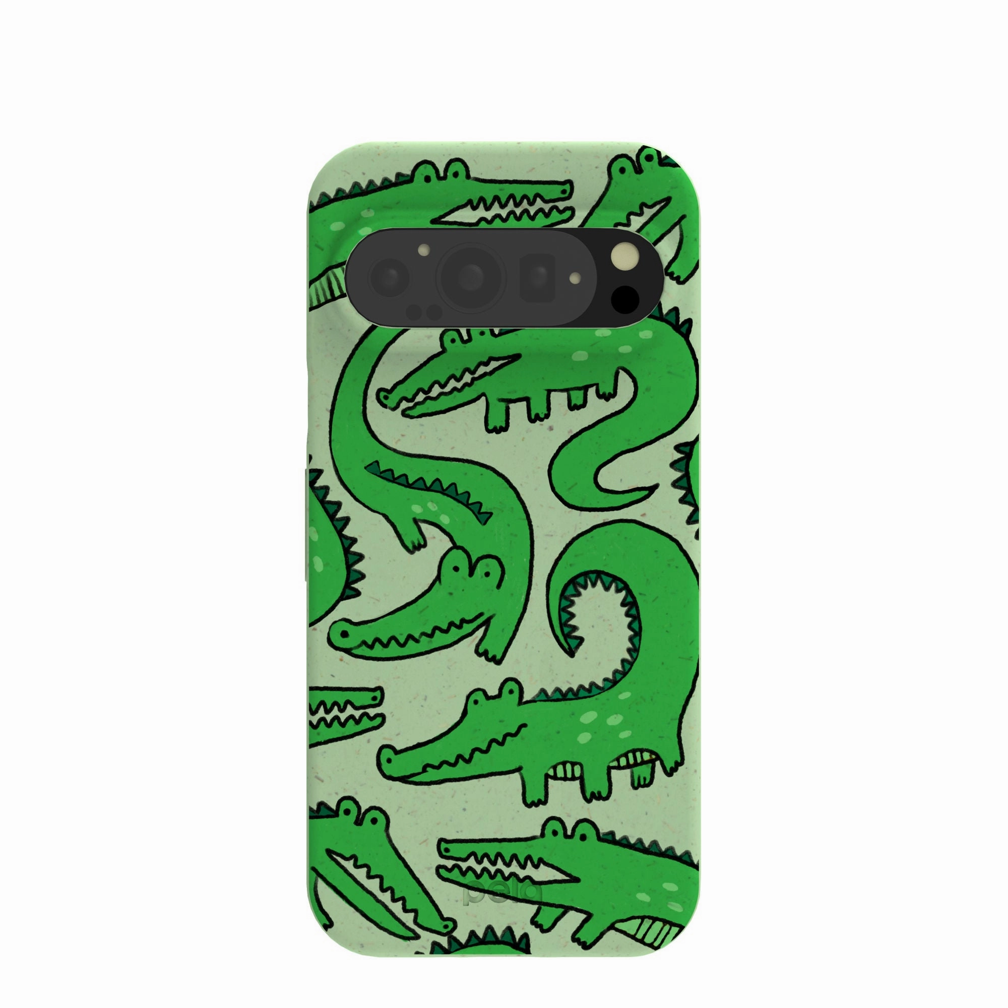 Sage Green Croc a Doodle Google Pixel 9/9 Pro Case Handy Use