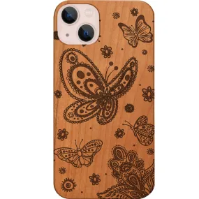 Butterflies - Engraved Phone Case Light Structure Light Frame