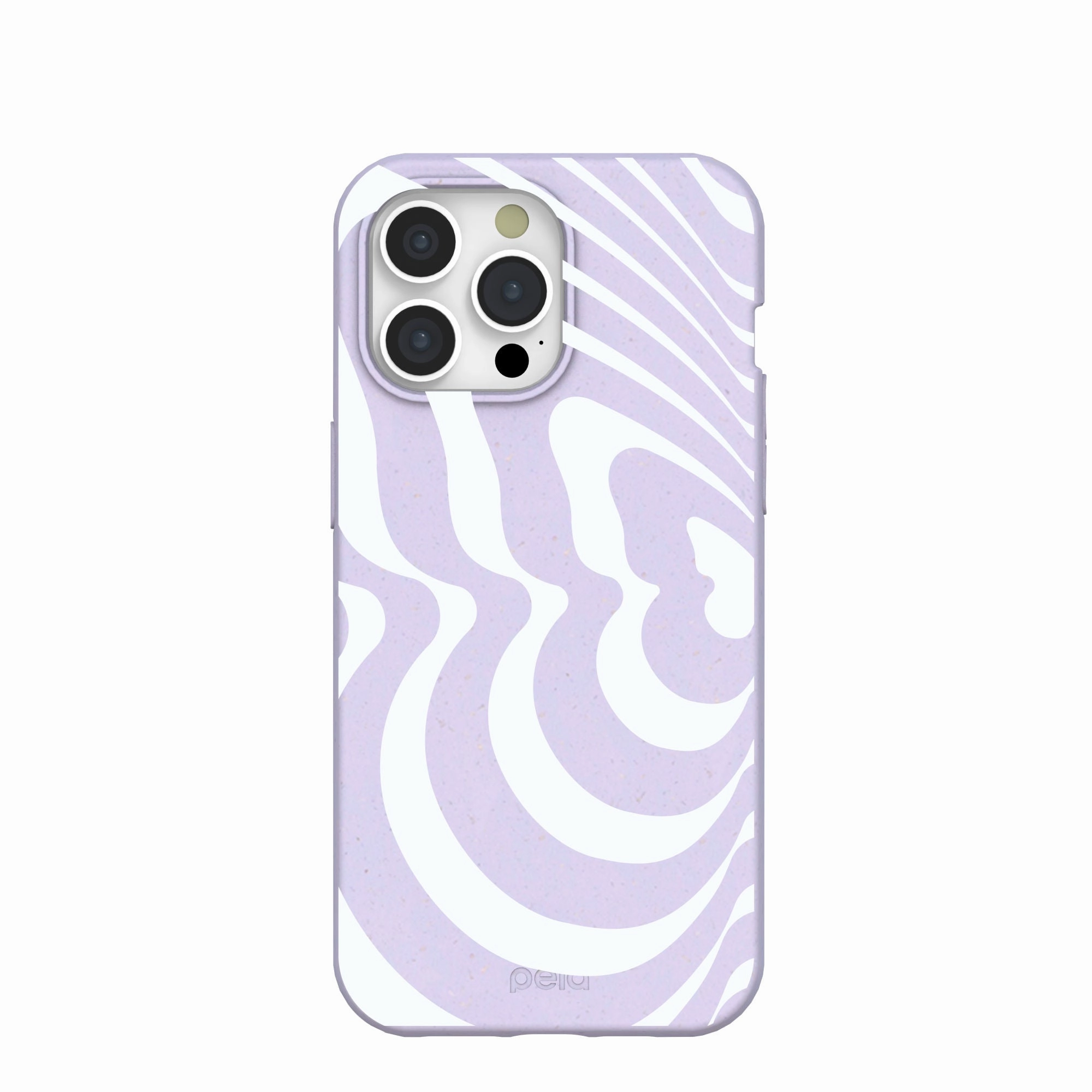 Classic Finish Matte Pattern Layer Lavender Flutter Left iPhone 15 Pro Max Case