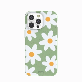 Shock Surface Sage Green Daisy iPhone 14 Pro Max Case
