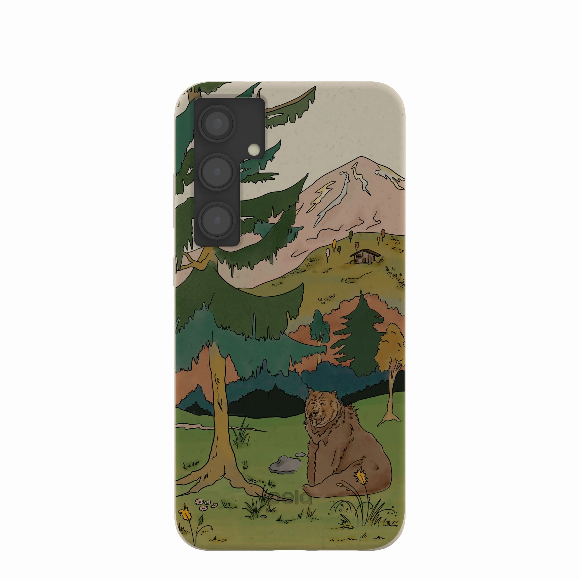 Soft Grip Elegant Surface London Fog Rocky Bear Samsung Galaxy S24 (Plus) Case