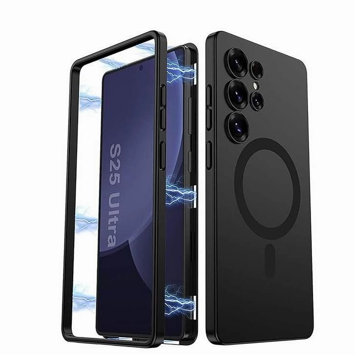 Edge Guard Frosted Dual Magnetic Case - Samsung Frosted Finish Raised Bezels