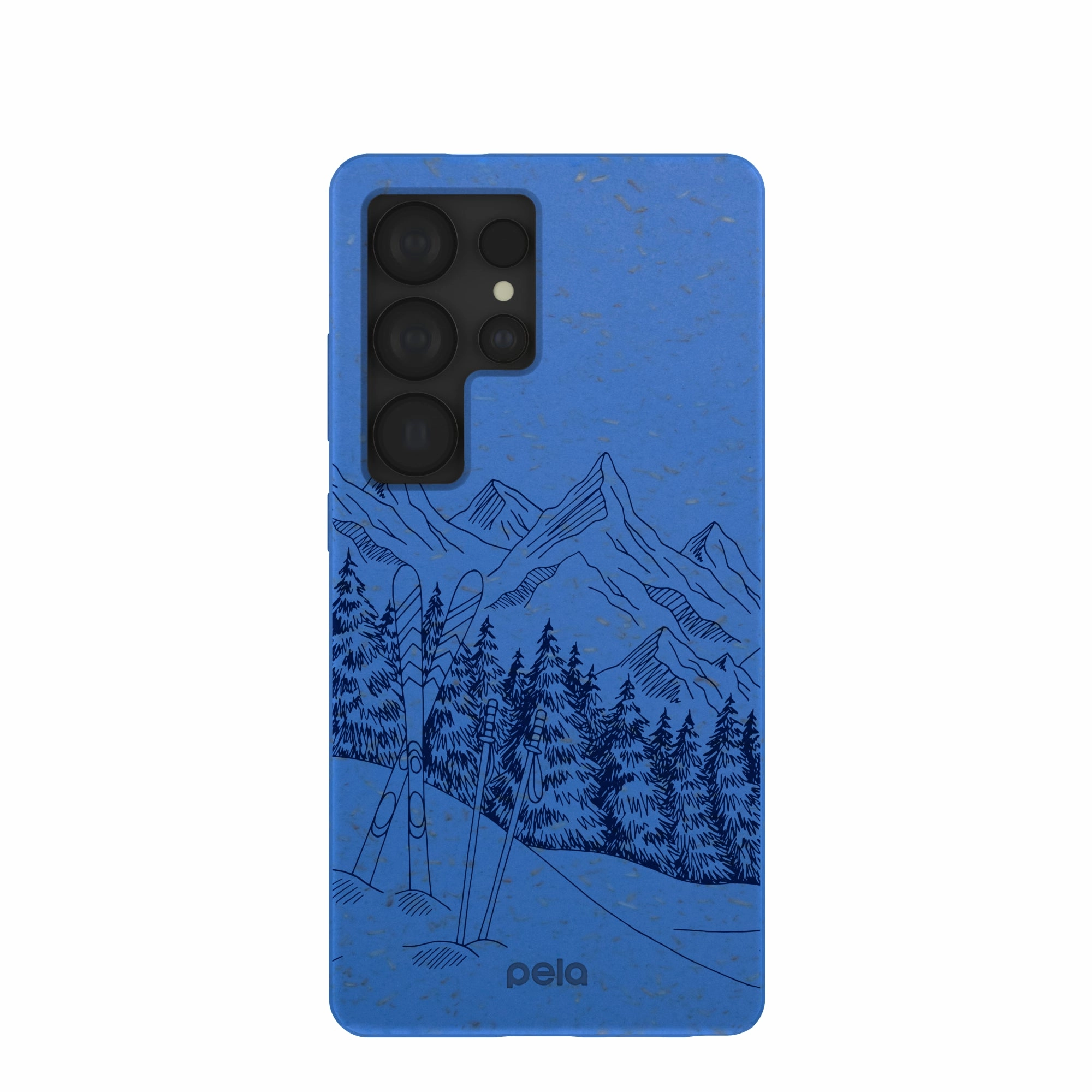 Electric Blue Backcountry Ski Samsung Galaxy S25 Ultra Case Comfort Edge Texture