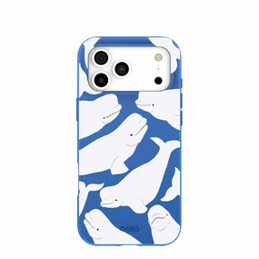 Trendy Design Travel Essential Electric Blue Belugas iPhone 17 Pro Max Case