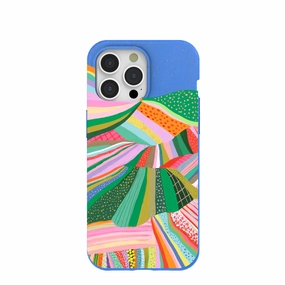 Compact Edge Recyclable Material Electric Blue Bloomstatic iPhone 15 Pro Max Case