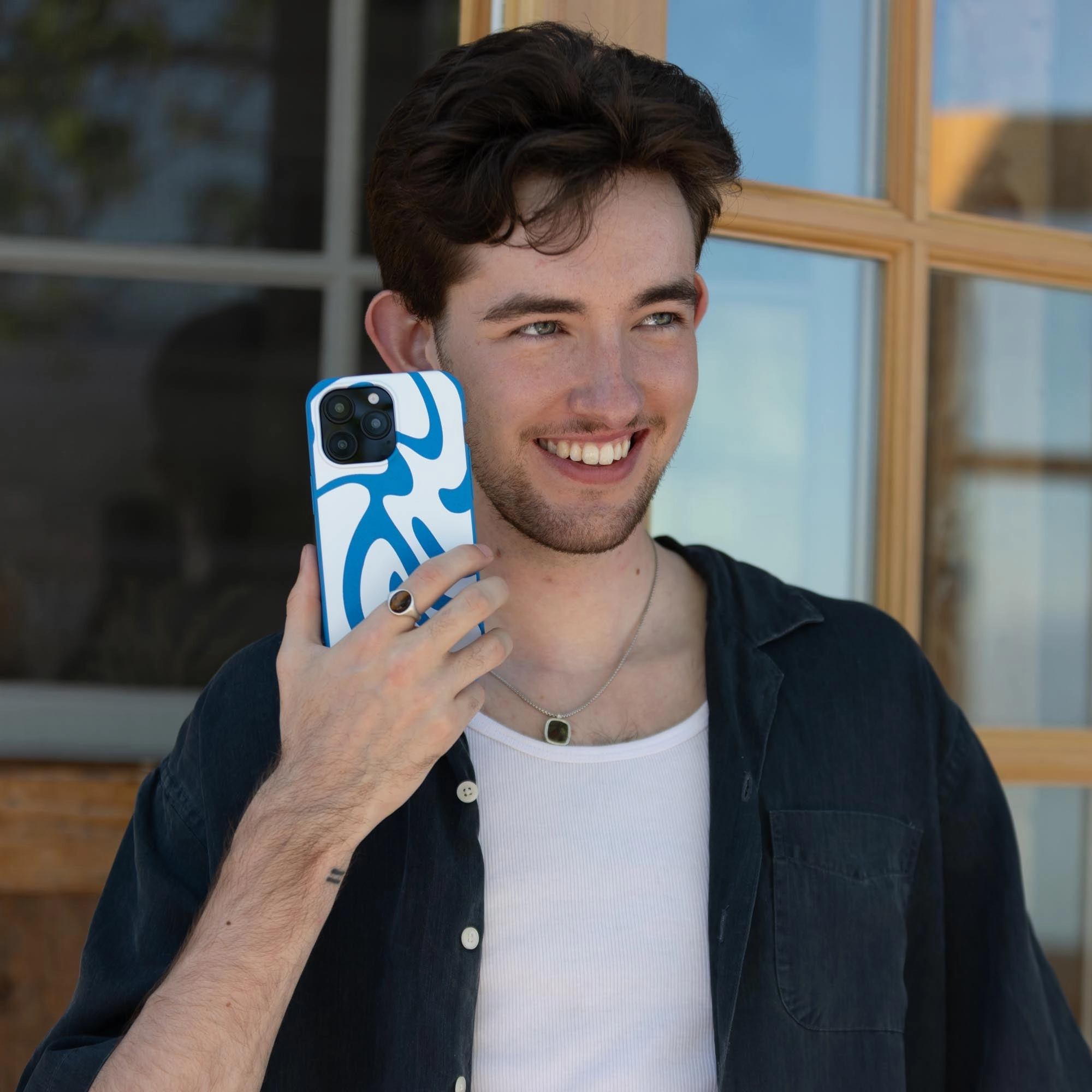 Electric Blue Blue Crush iPhone 17 Pro Max Case Luxury Shine Fashion Texture