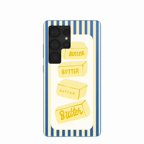 Everyday Fit Rugged Pattern Design Electric Blue Butter Bars Samsung Galaxy S25 Ultra Case