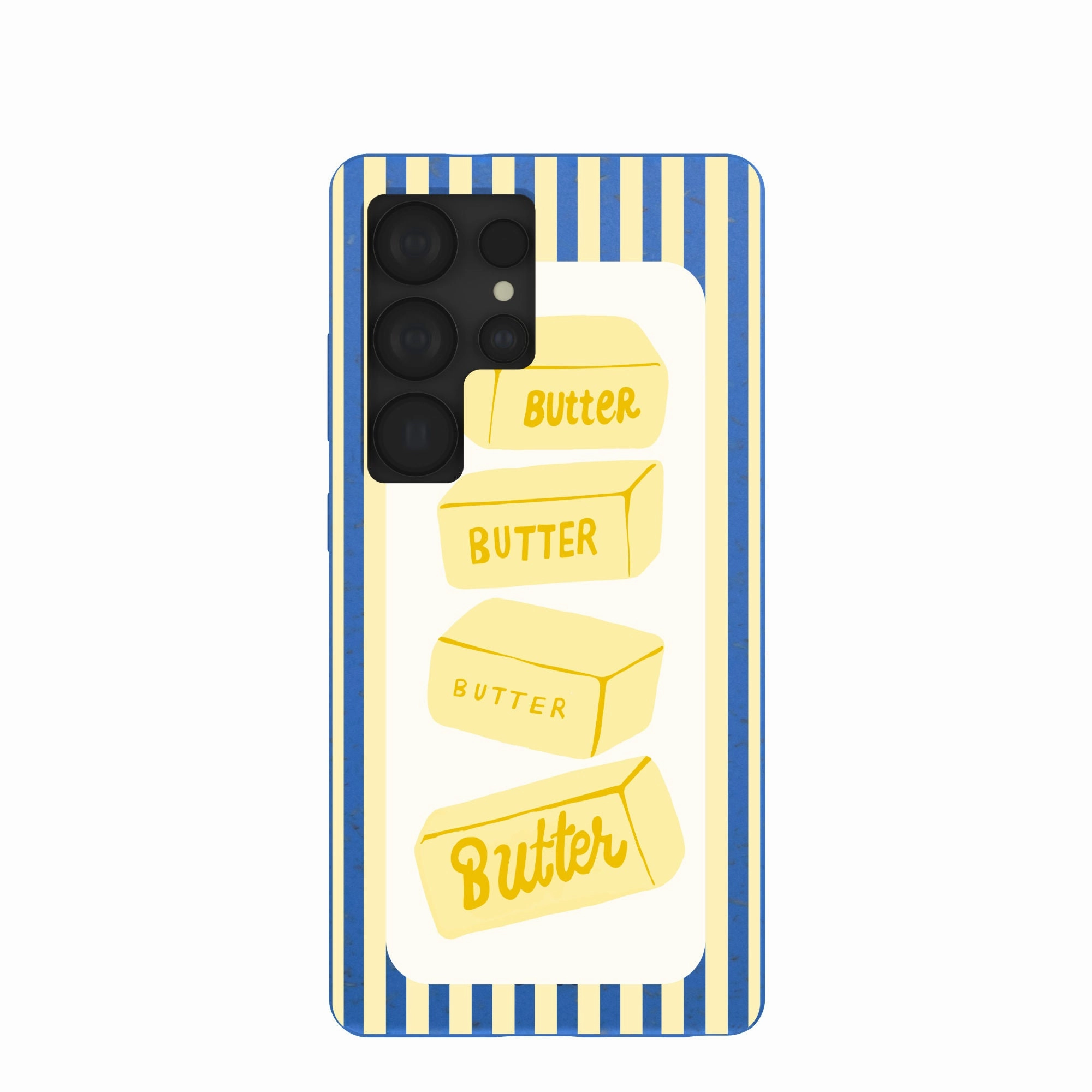 Everyday Fit Rugged Pattern Design Electric Blue Butter Bars Samsung Galaxy S25 Ultra Case