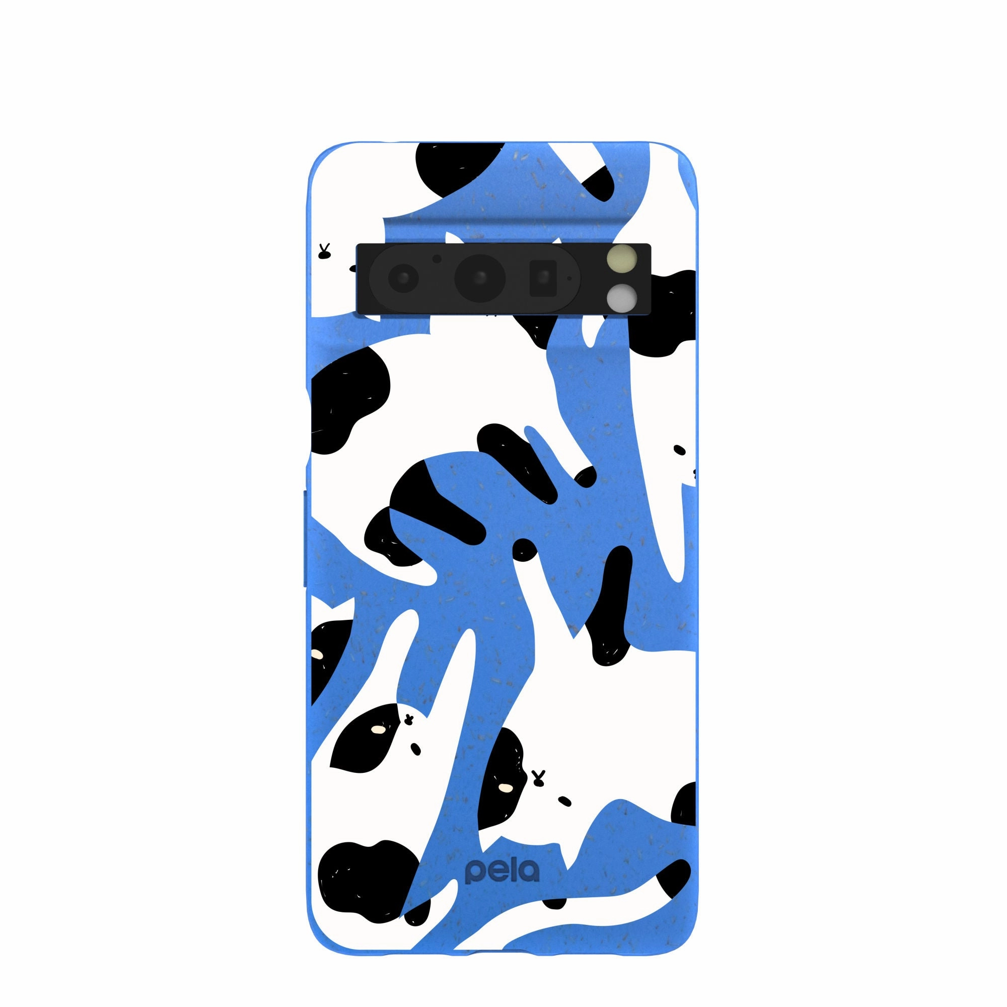 Electric Blue Cat Cow Google Pixel 8 Pro Case Rugged Pattern Design Premium Protection