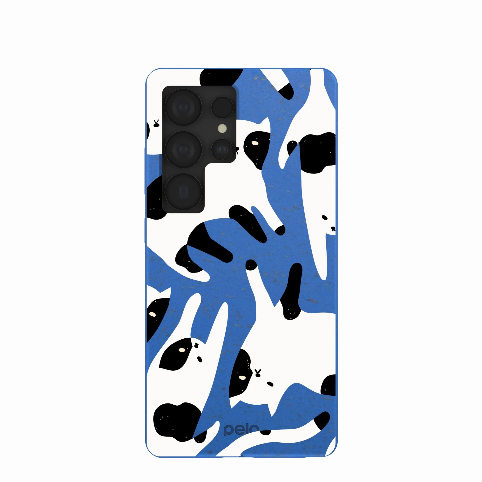 Refined Look Electric Blue Cat Cow Samsung Galaxy S25 Ultra Case
