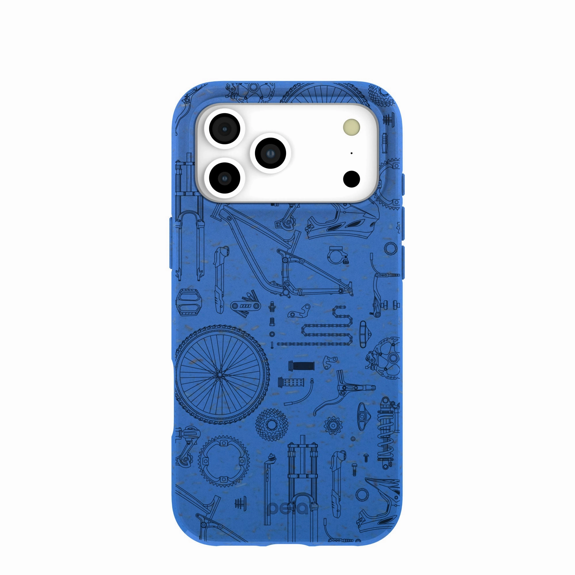 Electric Blue Changing Gears iPhone 17 Pro Max Case Stylish Color Matte Look Design