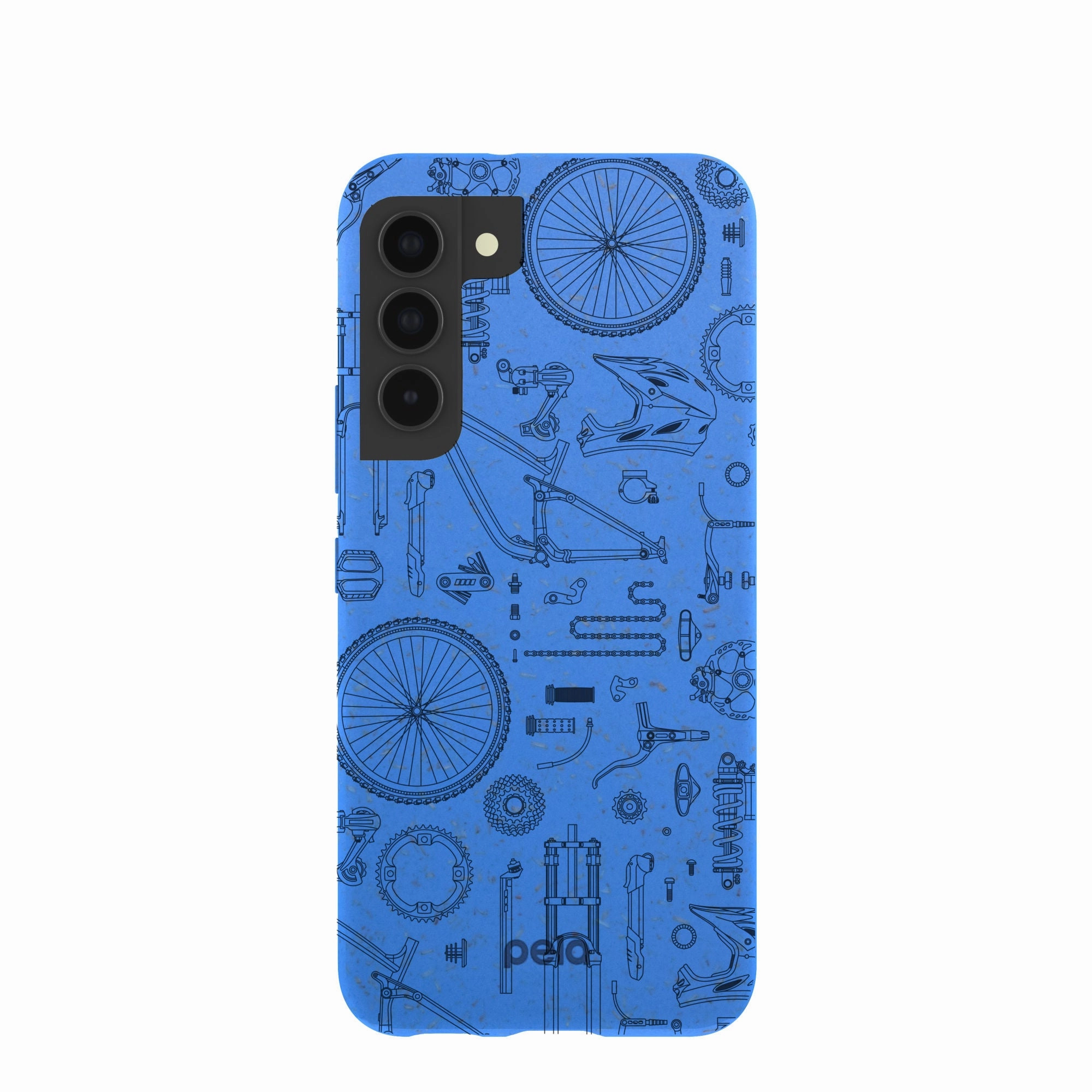 Portable Shield Sleek Detail Electric Blue Changing Gears Samsung Galaxy S22 Case