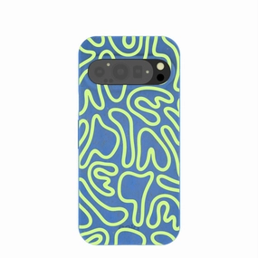 Electric Blue Dizzy Dreams Google Pixel 9/9 Pro Case Grip Layer