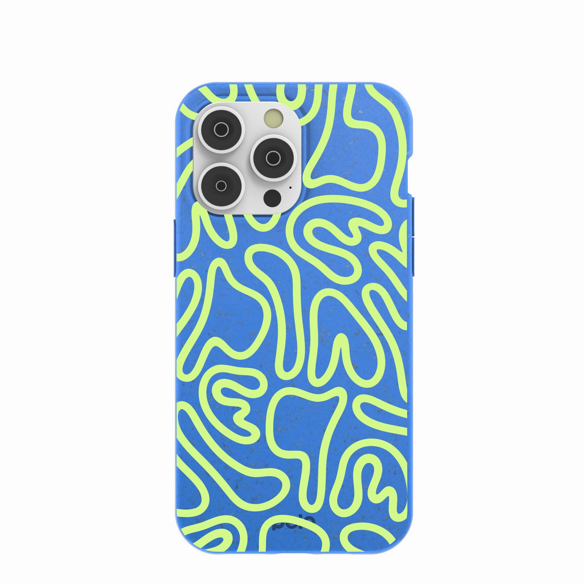 Electric Blue Dizzy Dreams iPhone 14 Pro Max Case Non Slip Artistic Design