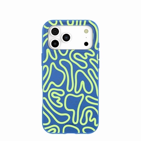 Smooth Texture Pattern Matte Texture Surface Electric Blue Dizzy Dreams iPhone 17 Pro Max Case