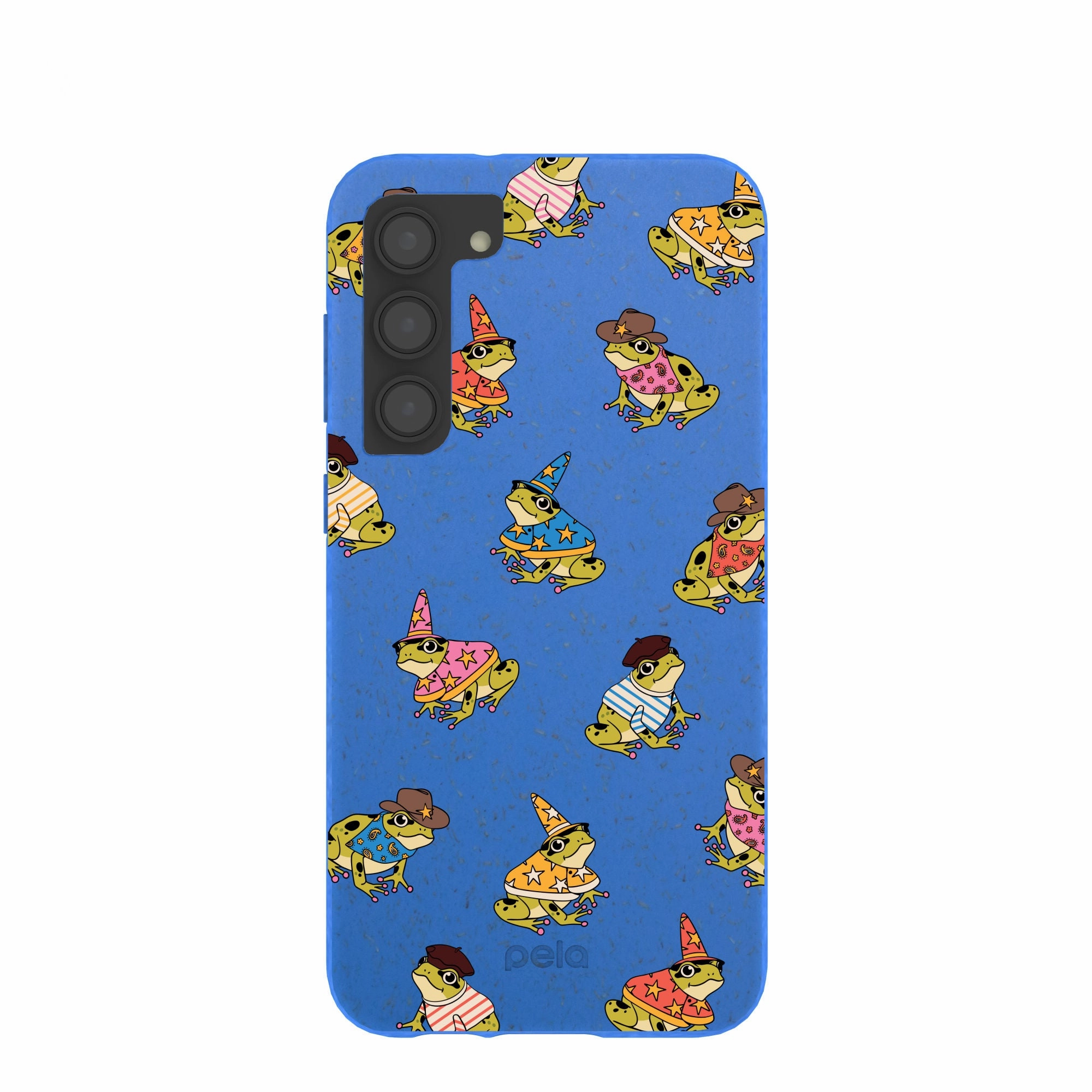 Electric Blue Fancy Frogs Samsung Galaxy S23 (Plus) Case Matte Pattern