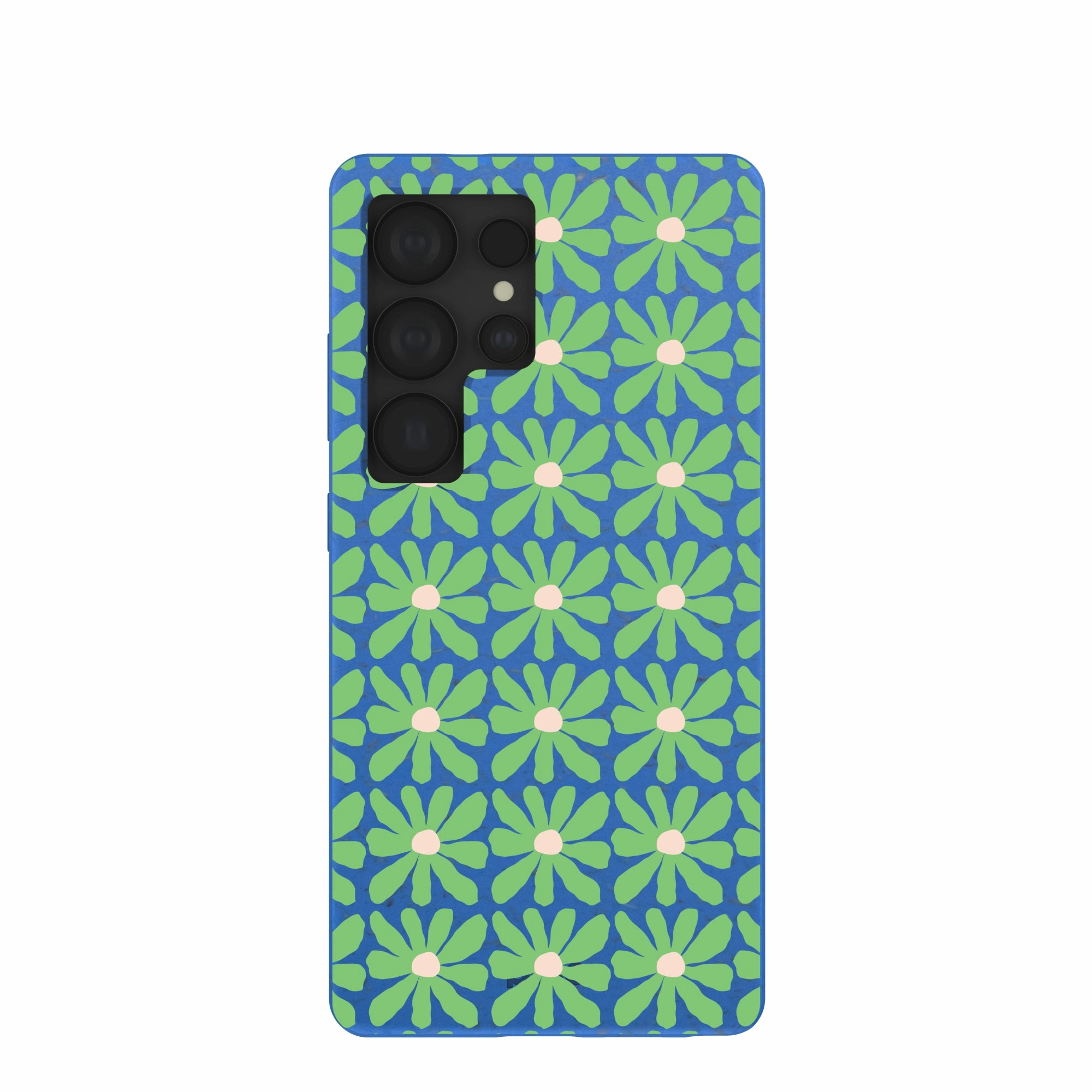 Electric Blue Flower Child Samsung Galaxy S25 Ultra Case Vivid Pattern