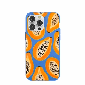 3D Effect Electric Blue Juicy Papayas iPhone 14 Pro Max Case