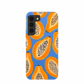 Electric Blue Juicy Papayas Samsung Galaxy S22 Case Matte Edge